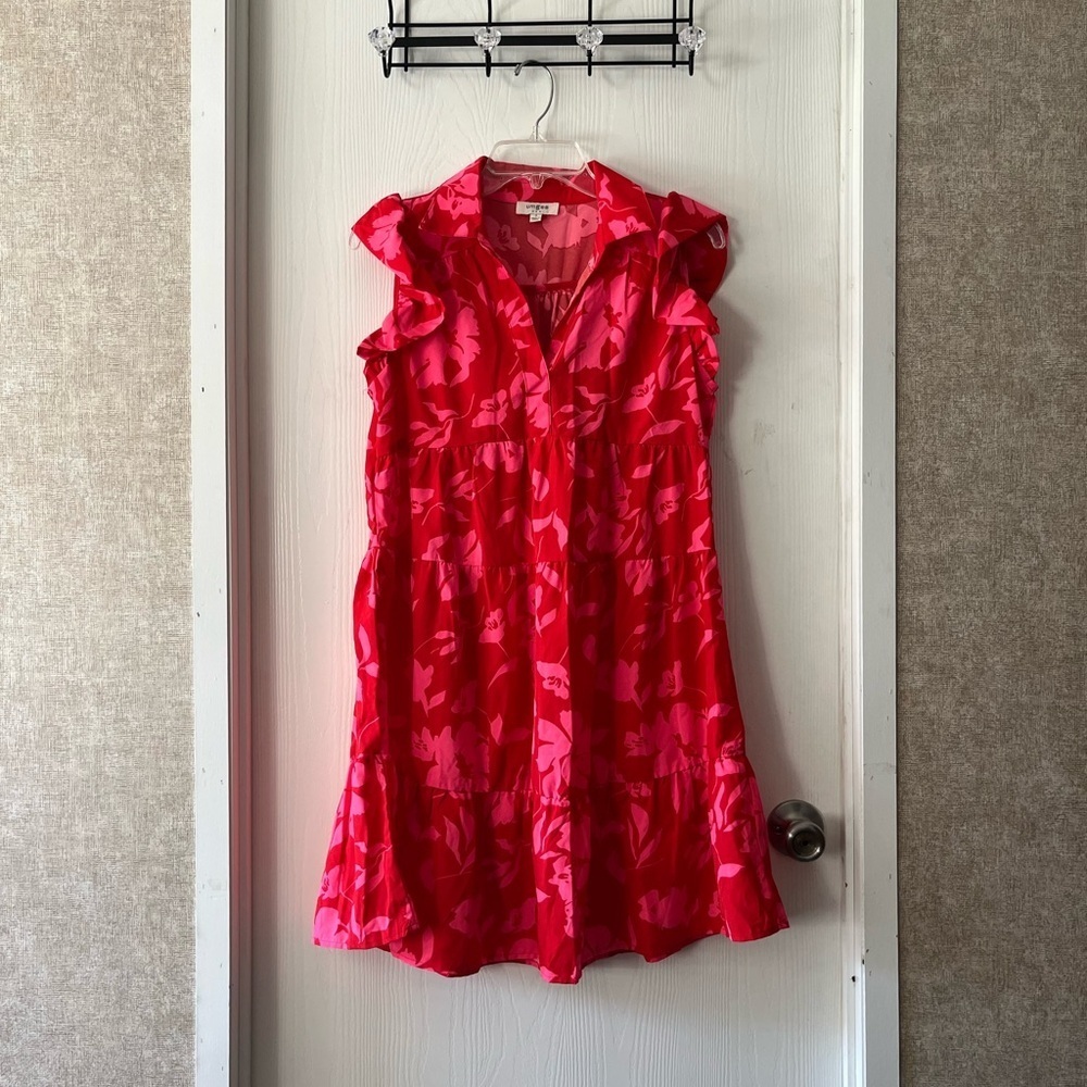 Umgee Pink and Red Floral Dress